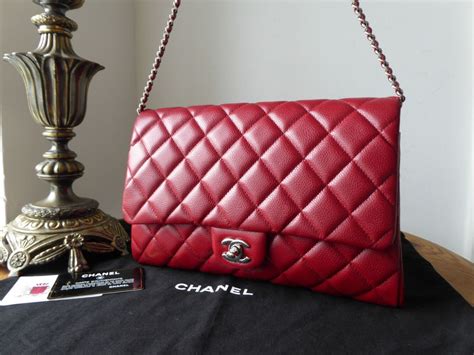 chanel classic clutch with chain red youtube|Chanel clutch with chain 2021.